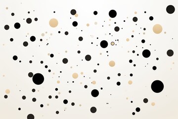 Abstract Dot Pattern in Black and Beige