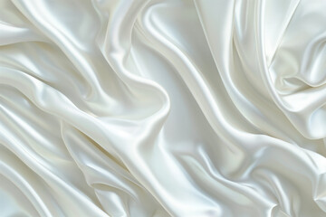 Fototapeta premium Soft and smooth white silk fabric for a luxurious design