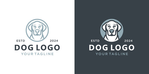 Dog Logo Design Template. Suitable For Pet Grooming, Training and Pet Shops. Vector illustration.