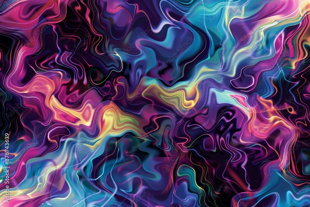 Poster a chaotic and colorful abstract background featuring a multitude of vibrant hues and shapes, create 