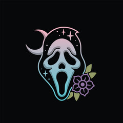 It is a screaming mask with a funny design but it still has a horror feel