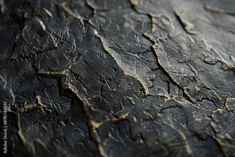 Poster a detailed view of a piece of metal showing texture, rust, and scratches, create a detailed and real