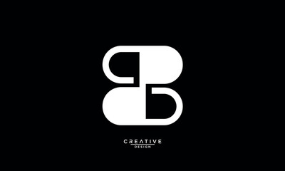 B, BB, Abstract Letters Logo Monogram