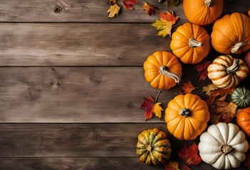 pumpkin and autumn leaves