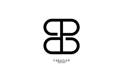 B, BB, Abstract Letters Logo Monogram