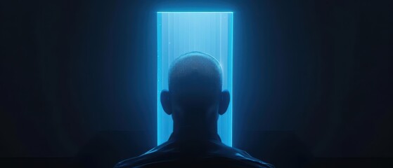 A minimalist tutoring session where an enchanted holographic mentor provides glowing