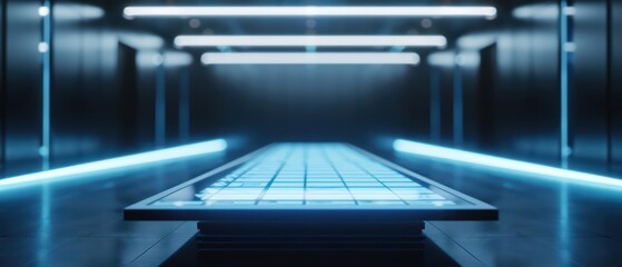 Obraz premium An ethereal boardroom where a simple