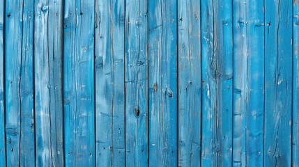 Blue wooden wall with vertical planking texture in retro style Rustic background with aged azure paint and weathered surface Natural wood board panel wallpaper in abstract design