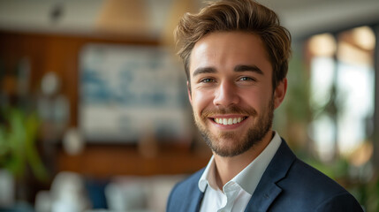 Obraz premium Smiling financial advisor in the office at company 