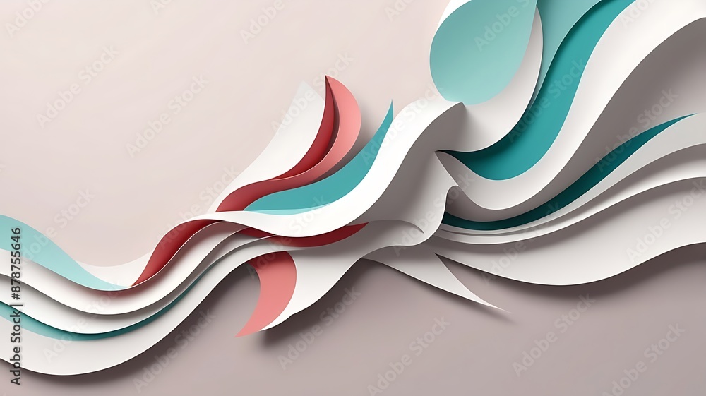 Poster 3d abstract background with paper cut shapes. design layout for business, posters and invitations. c