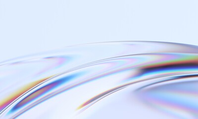 Abstract colorful shape, 3d render