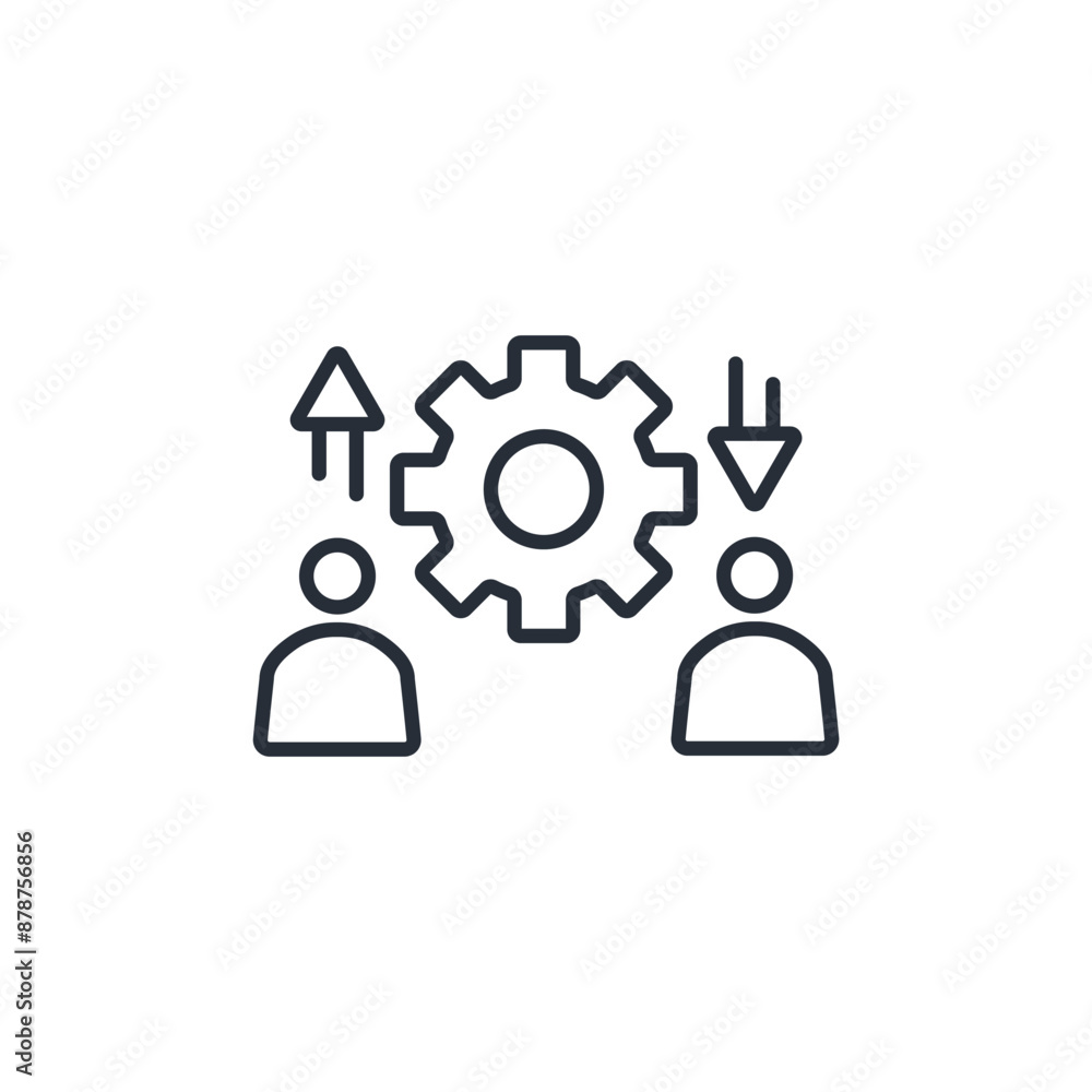 Poster collaborative icon. vector.editable stroke.linear style sign for use web design,logo.symbol illustra