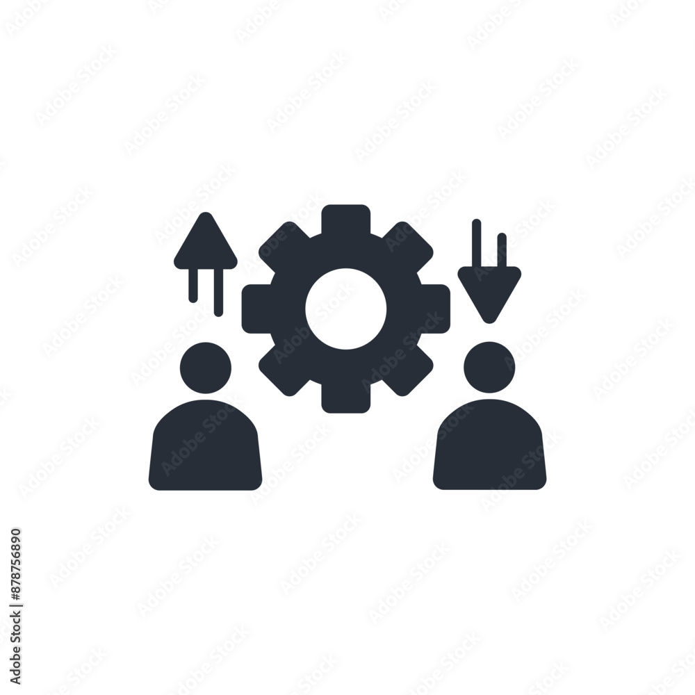 Poster collaborative icon. vector.editable stroke.linear style sign for use web design,logo.symbol illustra