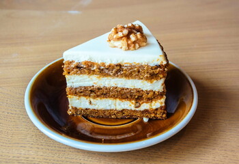 A piece of chocolate cake on a plate