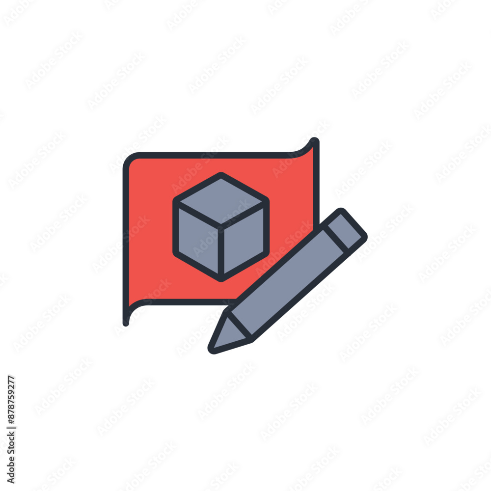 Poster prototype icon. vector.editable stroke.linear style sign for use web design,logo.symbol illustration