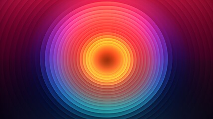 Vibrant Concentric Circles with Gradient Color Effects
