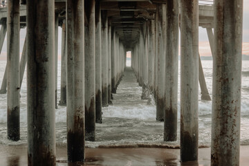 pier and waves