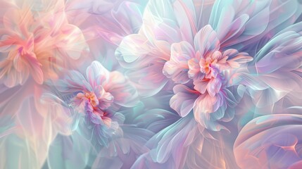 Obraz premium Pastel colored abstract flower arrangement