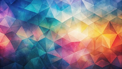 Obraz premium A metal wall made of many triangles. Triangles with sharp corners and gradient transitions