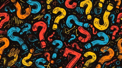 Colorful Question Mark Pattern