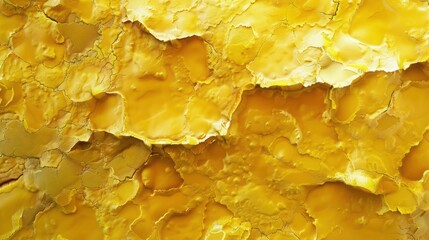 Naklejka premium Abstract Background, a high-resolution image of a textured surface in deep citrine yellow, showcasing a combination of smooth and rough areas. The rich yellow tones create a vibrant and dynamic feel.