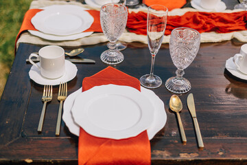 table setting for a dinner