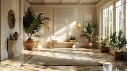 Gallery wall poster mockup