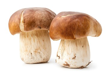 Porcini mushrooms isolated on white background