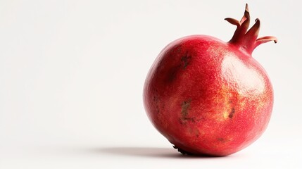 Fresh ripe pomegranate isolated on white background.