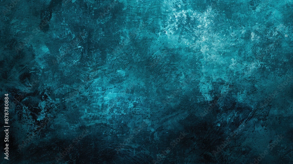 Aufkleber textured dark turquoise backdrop with space for message and copy