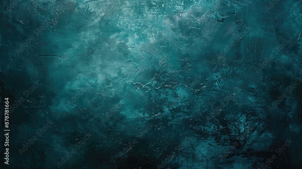 Aufkleber textured dark turquoise backdrop with space for message and copy