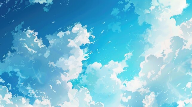 Sky blue background
