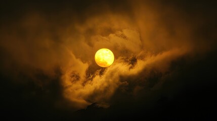 Obraz premium Sun obscured by a cloud
