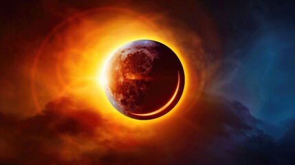 Obraz premium Solar Eclipse Stock Photo
