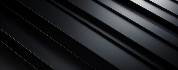 Obraz premium black background with 3d diagonal lines in banner size
