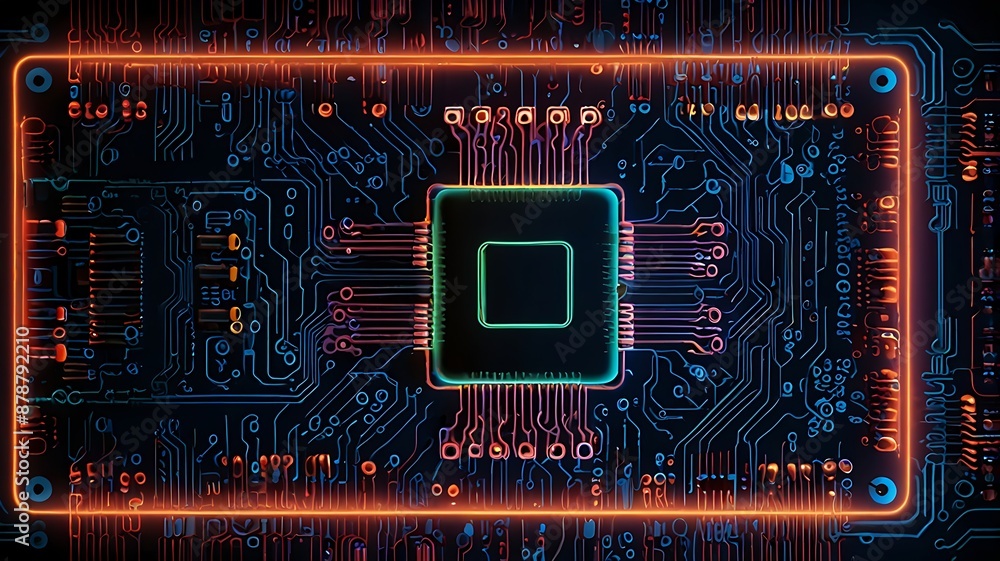 Poster electronic circuit board with processor
