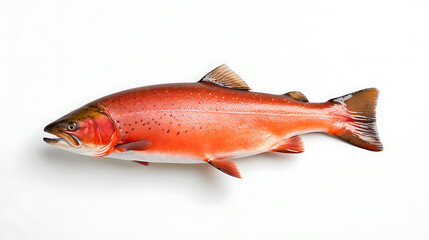 A vibrant red fish, whole and displayed.
