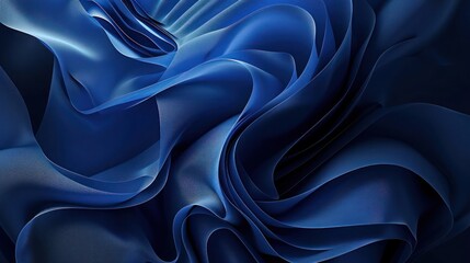 Fototapeta premium Abstract Background, a striking monochromatic composition of deep blues with fluid shapes and intricate textures, creating a sense of depth and elegance.