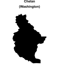 Chelan County (Washington) blank outline map
