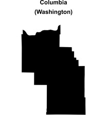 Columbia County (Washington) blank outline map