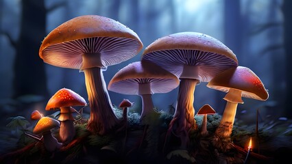 Fototapeta premium Mushrooms seen up close