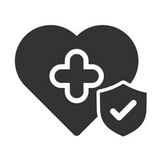 health insurance icon. vector treatment accuracy for apps and websites