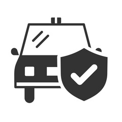 police car insurance icon for apps and websites