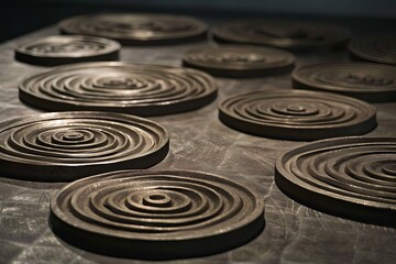 Fototapeta premium A series of concentric circles expanding outward, representing ripple effects of growth