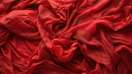 Obraz premium Red fabric clothes with no labels or tags