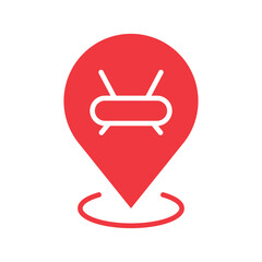 map marker, location pin, map pin icon