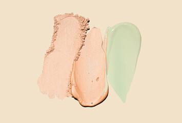 Foundation texture green base, bb cream, and mineral soft foundation loose powder