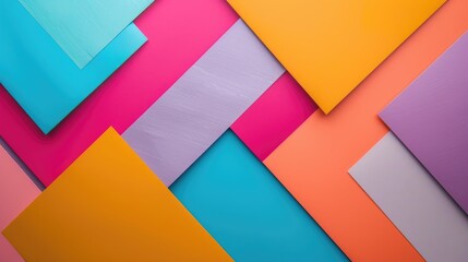 Obraz premium Top view of colorful paper mockup with abstraction