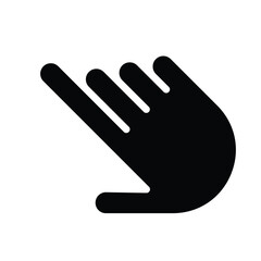 hand click icon. hand icon. flat click isolated white background for websites and apps.