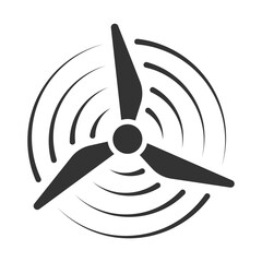wind turbine vector icon. flat windmill vector isolated white background for websites and apps.